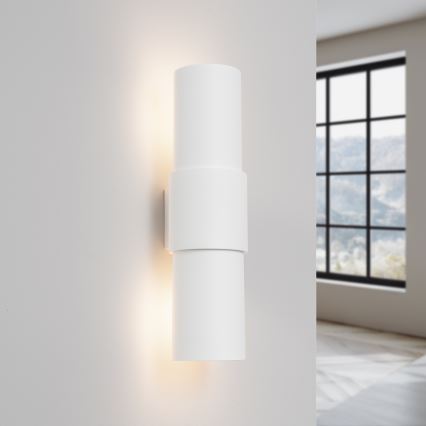 Φωτιστικό τοίχου FLASH 2xE27/15W/230V λευκό