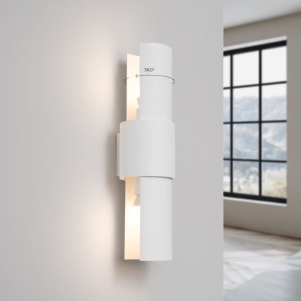 Φωτιστικό τοίχου FLASH 2xE27/15W/230V λευκό