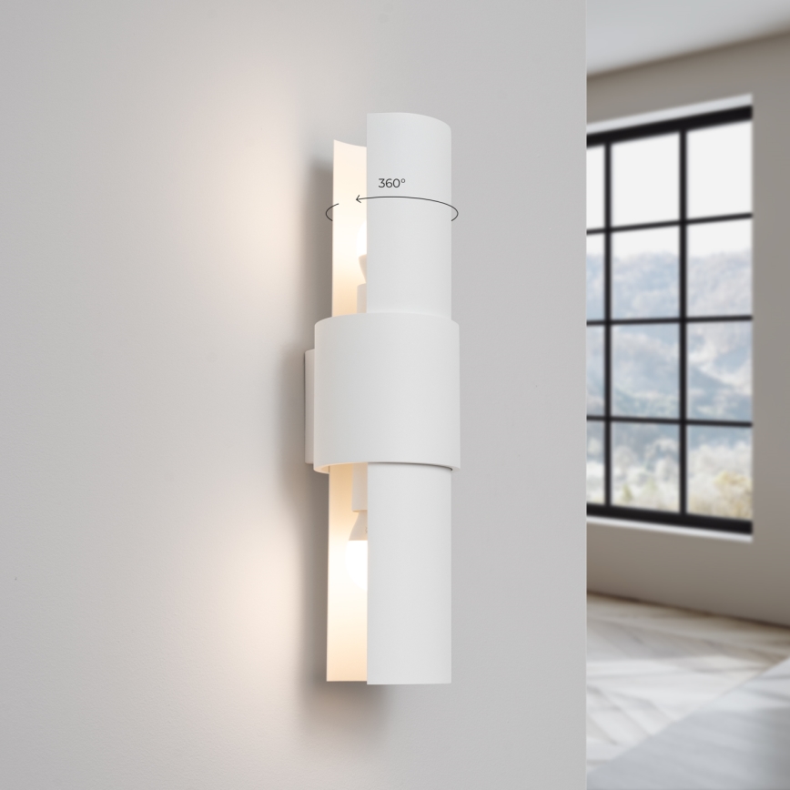 Φωτιστικό τοίχου FLASH 2xE27/15W/230V λευκό