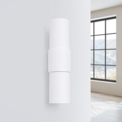 Φωτιστικό τοίχου FLASH 2xE27/15W/230V λευκό