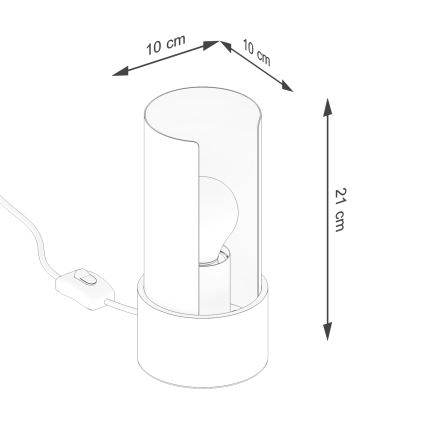 Eπιτραπέζιο φωτιστικό FLASH 1xE27/15W/230V λευκό