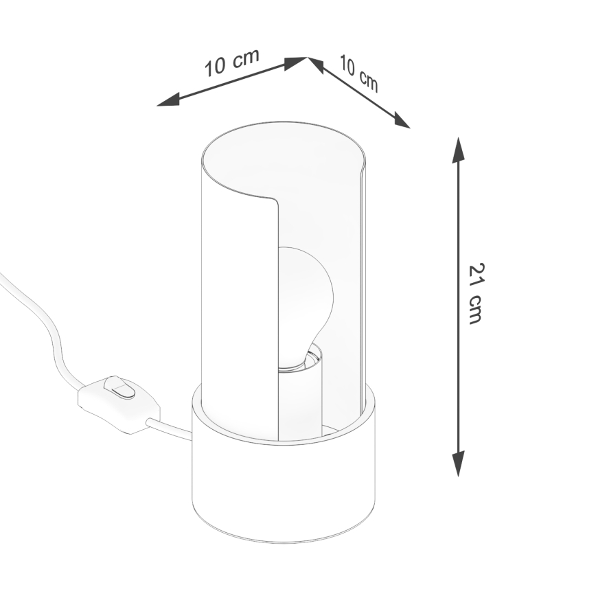 Eπιτραπέζιο φωτιστικό FLASH 1xE27/15W/230V λευκό