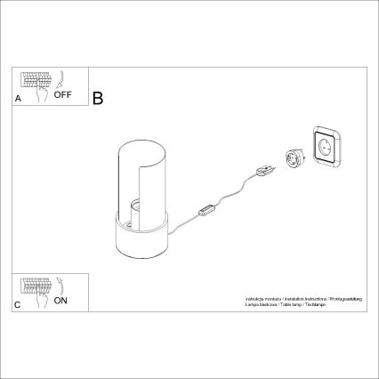 Eπιτραπέζιο φωτιστικό FLASH 1xE27/15W/230V λευκό
