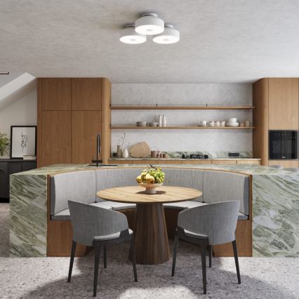 Φωτιστικό οροφής OMIQ 4xE27/15W/230V διάμ. 30 cm λευκό