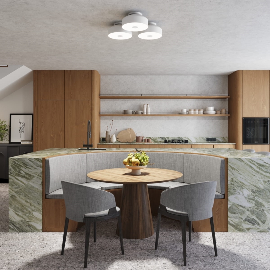 Φωτιστικό οροφής OMIQ 4xE27/15W/230V διάμ. 30 cm λευκό