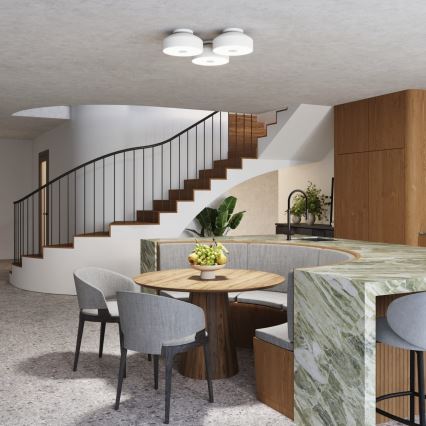 Φωτιστικό οροφής OMIQ 4xE27/15W/230V διάμ. 30 cm λευκό