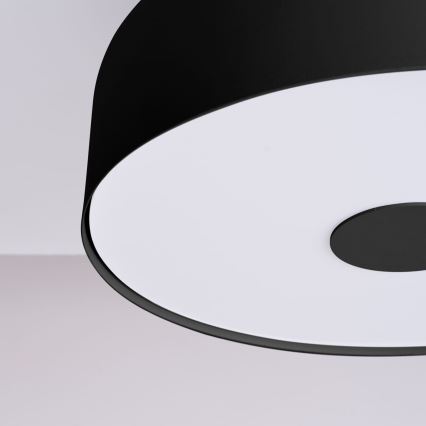 Φωτιστικό οροφής OMIQ, 4xE27/15W/230V, διάμ. 30 cm, μαύρο