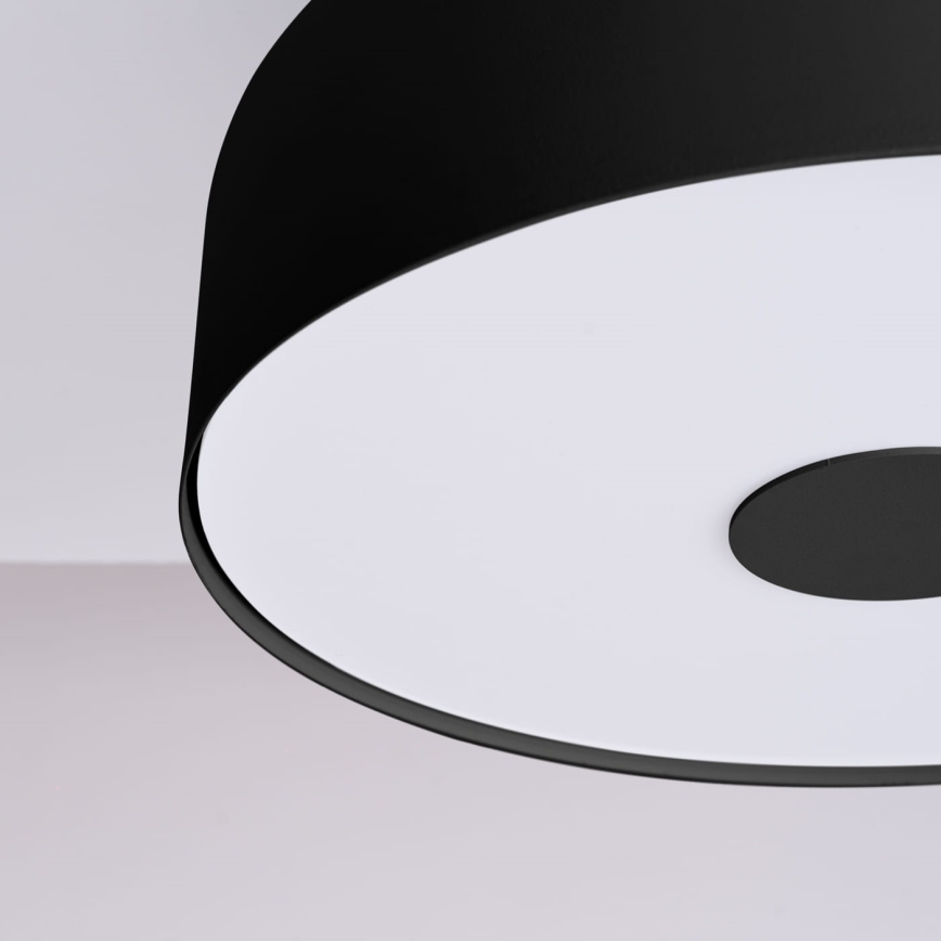 Φωτιστικό οροφής OMIQ, 4xE27/15W/230V, διάμ. 30 cm, μαύρο