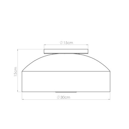 Φωτιστικό οροφής OMIQ, 4xE27/15W/230V, διάμ. 30 cm, μαύρο