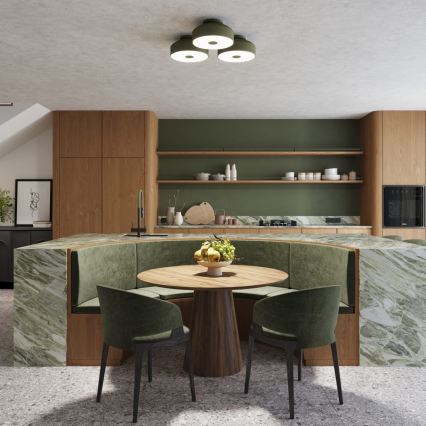 Φωτιστικό οροφής OMIQ 4xE27/15W/230V, Ø 30 cm, πράσινο