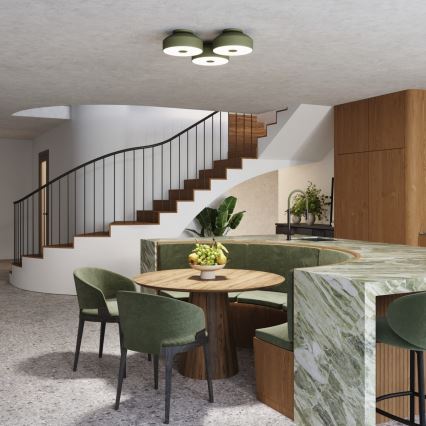 Φωτιστικό οροφής OMIQ 4xE27/15W/230V, Ø 30 cm, πράσινο