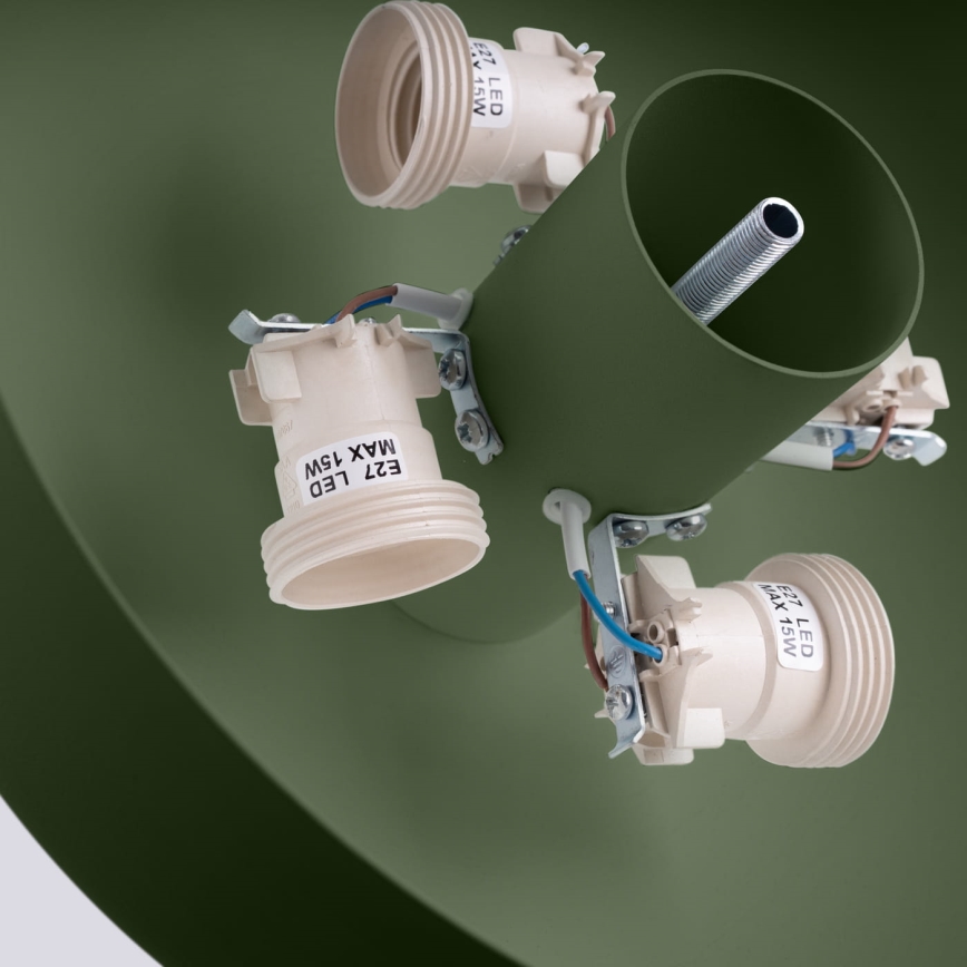 Φωτιστικό οροφής OMIQ 4xE27/15W/230V, Ø 30 cm, πράσινο