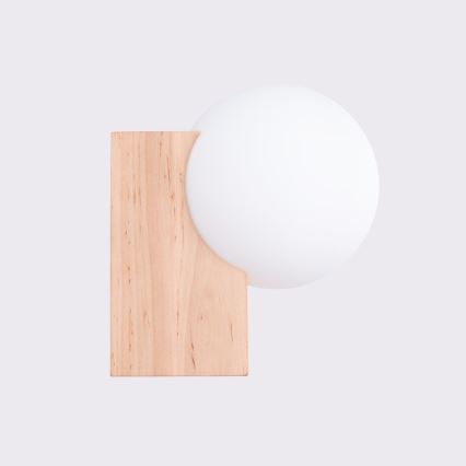 Φωτιστικό τοίχου BULBO 1xG9/8W/230V οξιά/λευκό