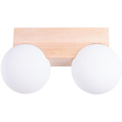 Φωτιστικό οροφής BULBO 2xG9/8W/230V οξιά/λευκό