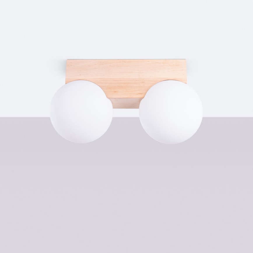 Φωτιστικό οροφής BULBO 2xG9/8W/230V οξιά/λευκό