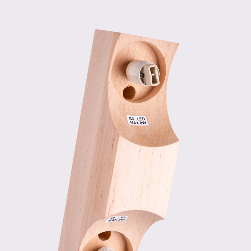 Φωτιστικό οροφής BULBO 2xG9/8W/230V οξιά/λευκό