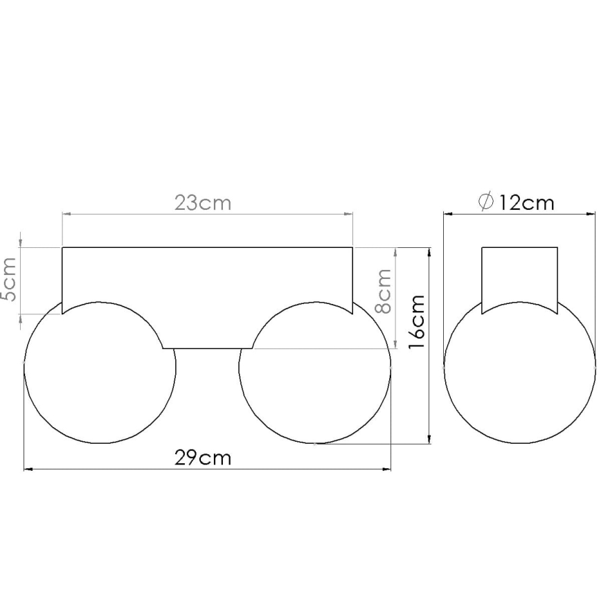 Φωτιστικό οροφής BULBO 2xG9/8W/230V οξιά/λευκό