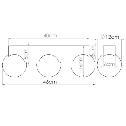 Φωτιστικό οροφής BULBO 3xG9/8W/230V οξιά/λευκό