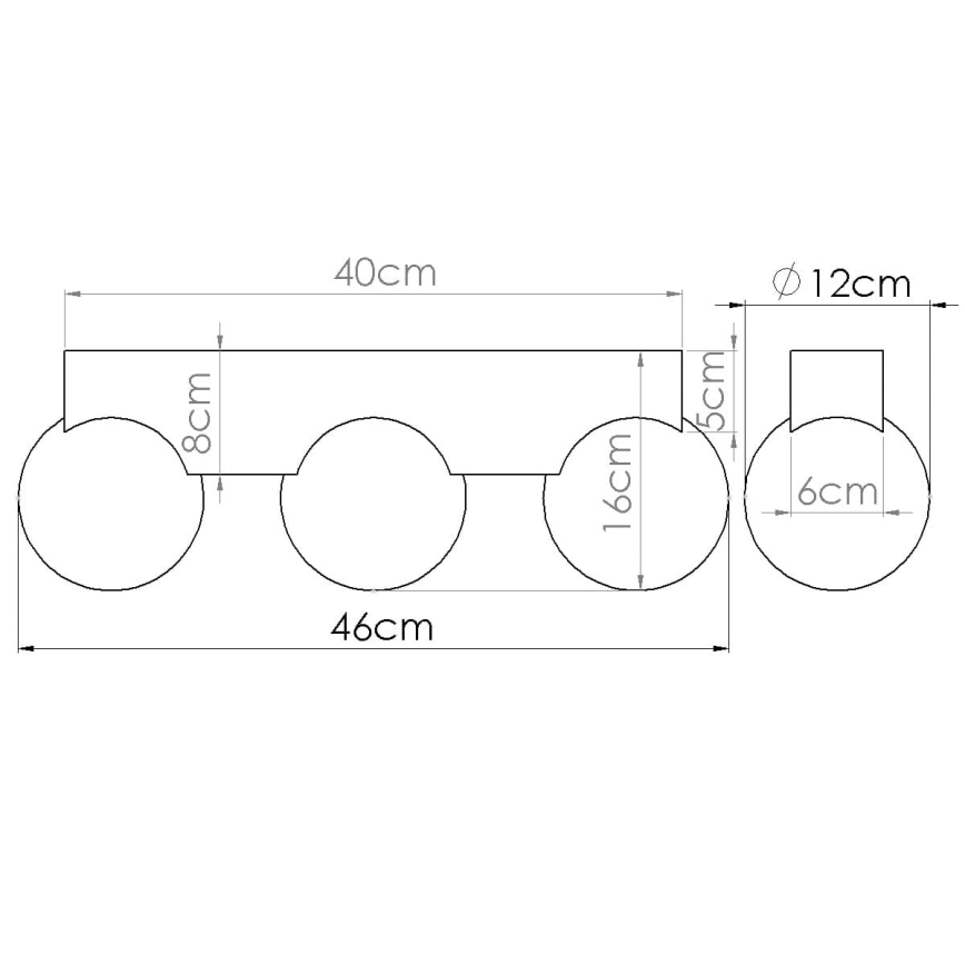 Φωτιστικό οροφής BULBO 3xG9/8W/230V οξιά/λευκό