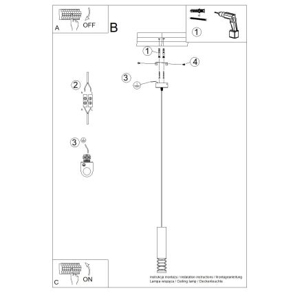 Κρεμαστό φωτιστικό οροφής LAMI 1xGU10/10W/230V λευκό