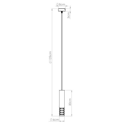 Κρεμαστό φωτιστικό οροφής LAMI 1xGU10/10W/230V λευκό