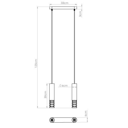 Κρεμαστό φωτιστικό οροφής LAMI 2xGU10/10W/230V λευκό