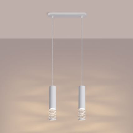 Κρεμαστό φωτιστικό οροφής LAMI 2xGU10/10W/230V λευκό