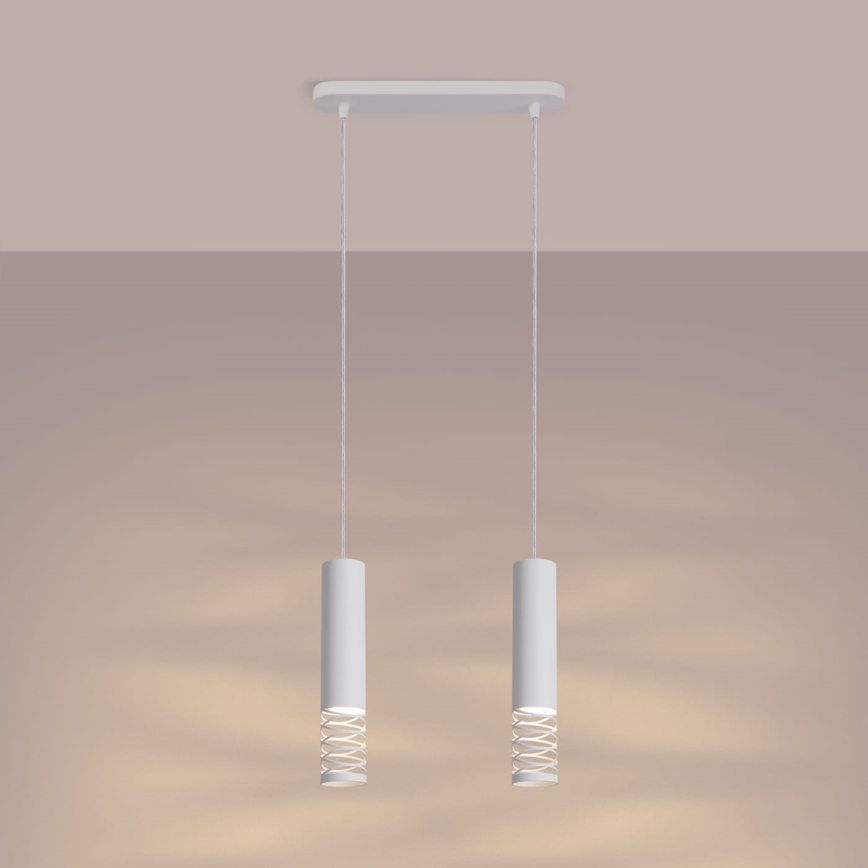 Κρεμαστό φωτιστικό οροφής LAMI 2xGU10/10W/230V λευκό