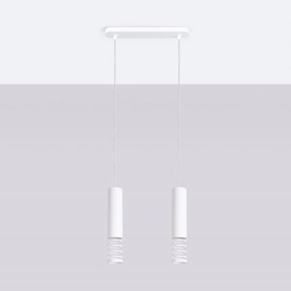 Κρεμαστό φωτιστικό οροφής LAMI 2xGU10/10W/230V λευκό