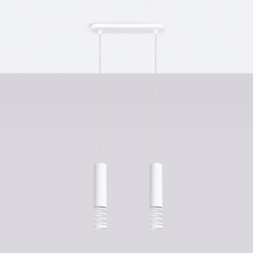 Κρεμαστό φωτιστικό οροφής LAMI 2xGU10/10W/230V λευκό