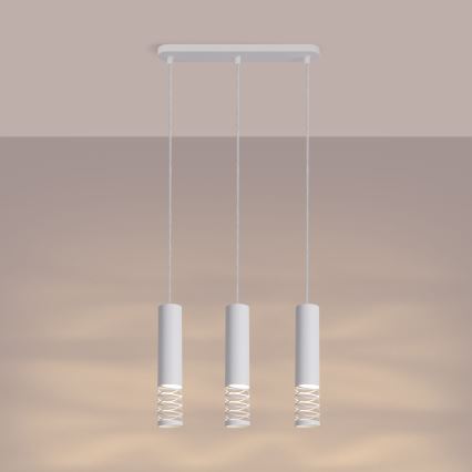 Κρεμαστό φωτιστικό οροφής LAMI 3xGU10/10W/230V λευκό