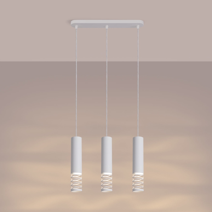 Κρεμαστό φωτιστικό οροφής LAMI 3xGU10/10W/230V λευκό