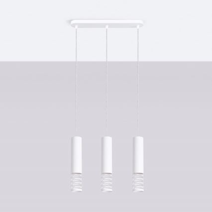 Κρεμαστό φωτιστικό οροφής LAMI 3xGU10/10W/230V λευκό