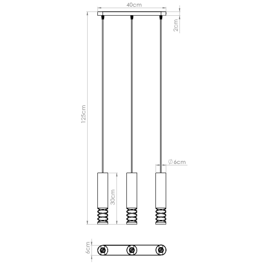 Κρεμαστό φωτιστικό οροφής LAMI 3xGU10/10W/230V λευκό