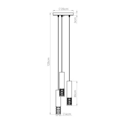 Κρεμαστό φωτιστικό οροφής LAMI 3xGU10/10W/230V λευκό