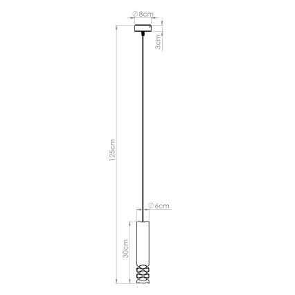 Κρεμαστό φωτιστικό οροφής LIRO 1xGU10/10W/230V λευκό