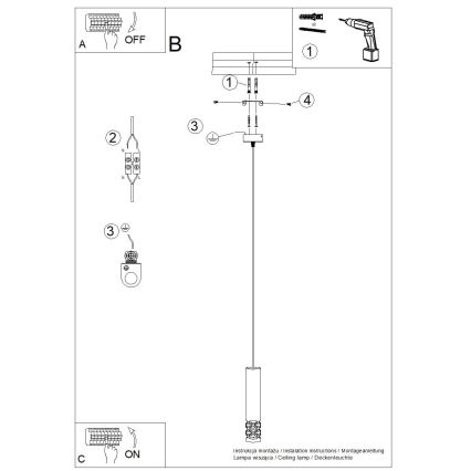 Κρεμαστό φωτιστικό οροφής LIRO 1xGU10/10W/230V λευκό