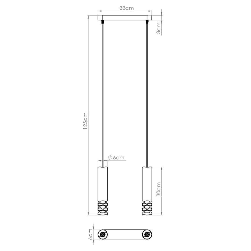 Κρεμαστό φωτιστικό οροφής LIRO 2xGU10/10W/230V λευκό