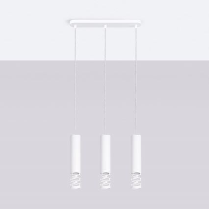 Κρεμαστό φωτιστικό οροφής LIRO 3xGU10/10W/230V λευκό