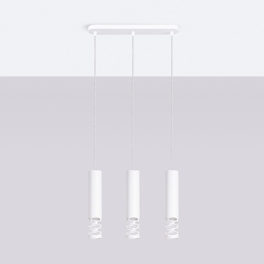 Κρεμαστό φωτιστικό οροφής LIRO 3xGU10/10W/230V λευκό