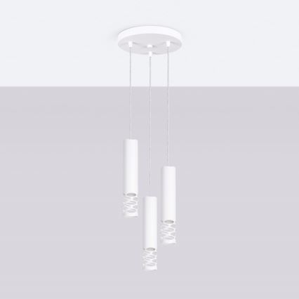 Κρεμαστό φωτιστικό οροφής LIRO 3xGU10/10W/230V λευκό