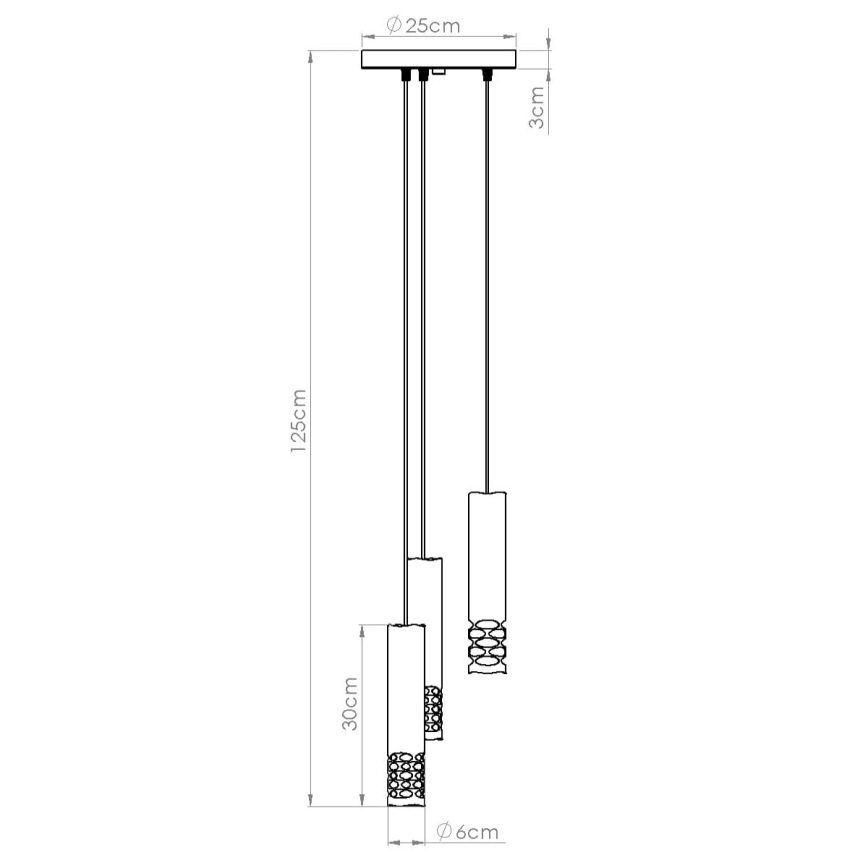 Κρεμαστό φωτιστικό οροφής LIRO 3xGU10/10W/230V λευκό