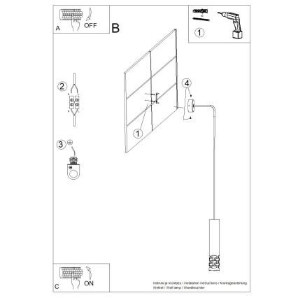 Λάμπα τοίχου LIRO 1xGU10/10W/230V λευκό