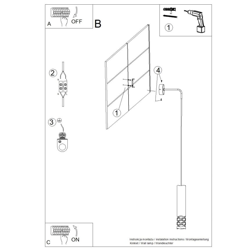 Λάμπα τοίχου LIRO 1xGU10/10W/230V λευκό