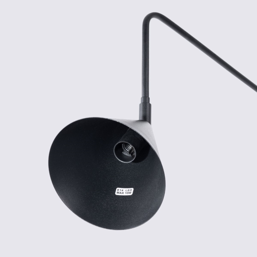Λάμπα τοίχου NOX 1xE14/10W/230V μαύρο