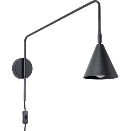 Λάμπα τοίχου NOX 1xE14/10W/230V μαύρο