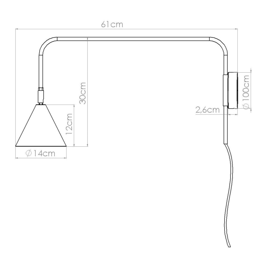 Λάμπα τοίχου NOX 1xE14/10W/230V πράσινο