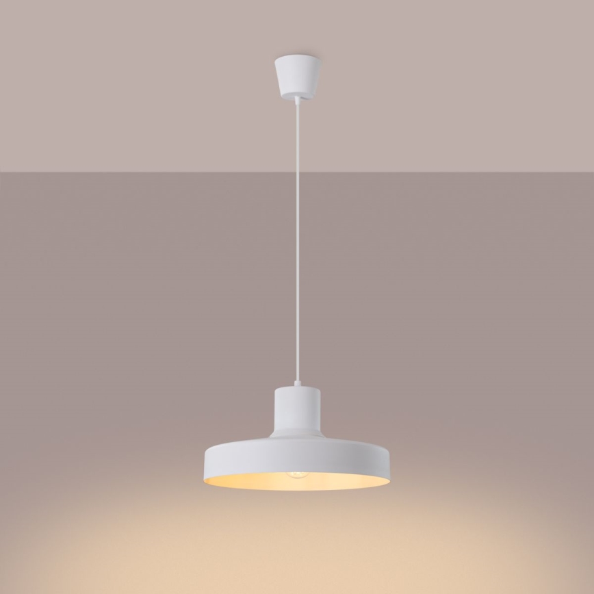 Κρεμαστό φωτιστικό οροφής BILO 1xE27/15W/230V διάμετρος 35 cm λευκό