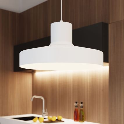 Κρεμαστό φωτιστικό οροφής BILO 1xE27/15W/230V διάμετρος 35 cm λευκό
