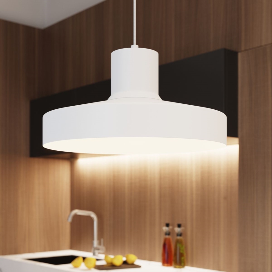 Κρεμαστό φωτιστικό οροφής BILO 1xE27/15W/230V διάμετρος 35 cm λευκό